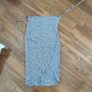 Reformation floral wrap skirt